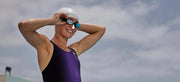 swimmer with zinc sunscreen